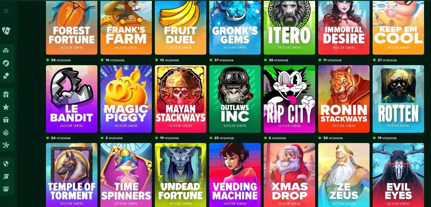 Мобильный интерфейс Va-Bank casino на экране смартфона